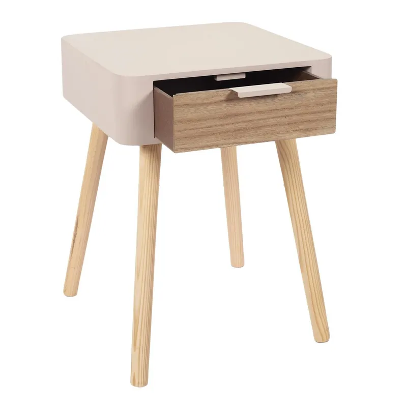 Szafka Nocna MEBLIVA Padano, Skandynawska MDF, 35 cm - Różowa