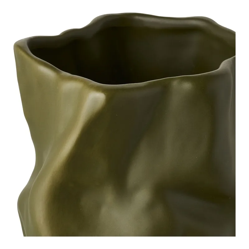 Wazon MEBLIVA Natu Ceramiczny, Okrągły 25,5 cm - Zielony