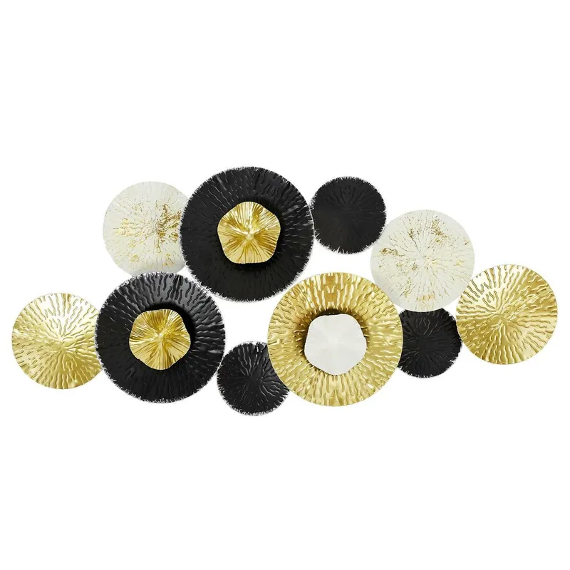 Dekoracja Ścienna MEBLIVA Anemone Metal Nowoczesny - Złoty