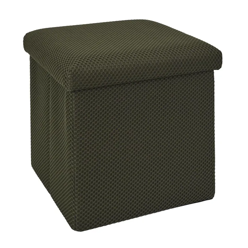 Pufa MEBLIVA Vels Atom Tkanina 38x38 cm Nowoczesna - Khaki