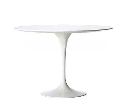 Stół MEBLIVA Fiber Okrągły 120 cm, MDF, Skandynawski - Biały