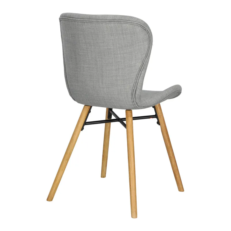 Krzesło MEBLIVA Batilda Tapicerowane Tkanina Boho - Light Grey