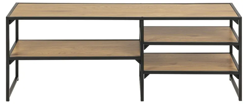 Szafka RTV MEBLIVA Seaford 120 cm, Płyta MDF, Industrialny - Naturalny