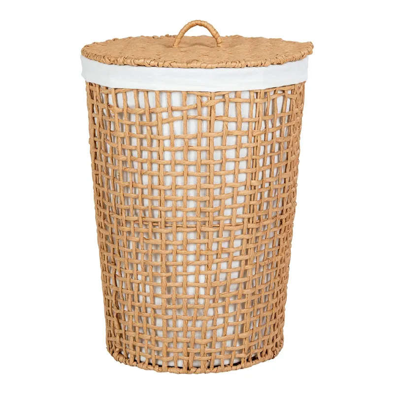 Kosz Na Pranie MEBLIVA Pomal Poliester Boho - Naturalny