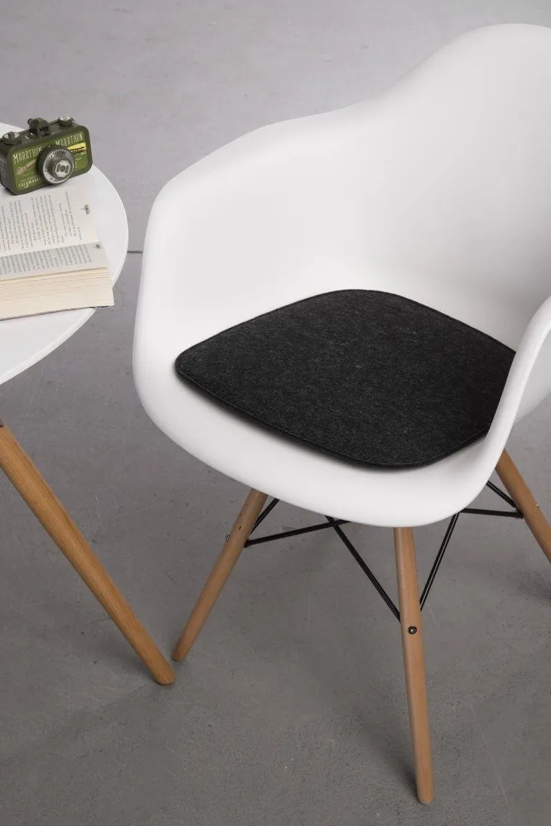 Poduszka Na Krzesło MEBLIVA Arm Chair, Filc - Szary Ciemny