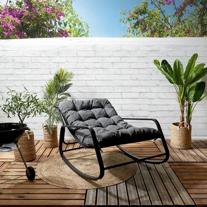 Fotel Ogrodowy GARDIVA Miami, Nowoczesny Design, Metal - Szary