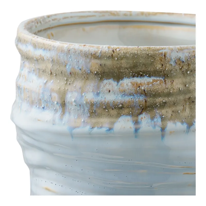 Wazon MEBLIVA Toran Ceramiczny, Nowoczesny Design - Jasnoniebieski