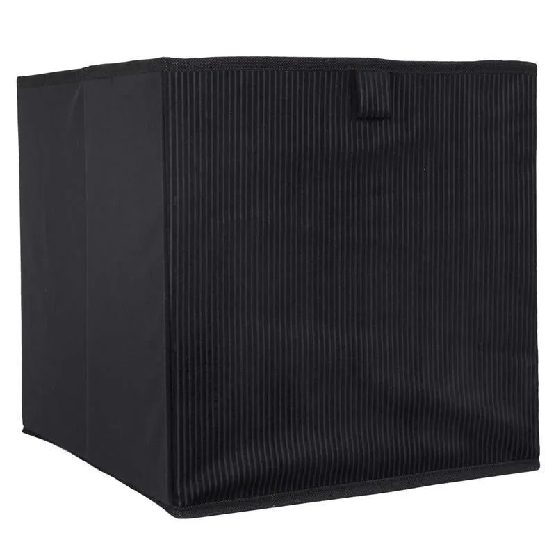 Składany Pojemnik Do Przechowywania MEBLIVA Giulia 30x30 cm - Czarny