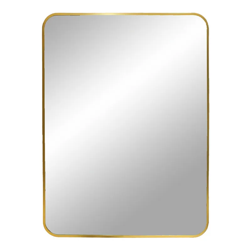 Lustro MEBLIVA Madrid Prostokąt 50x70 cm Aluminium - Złoty