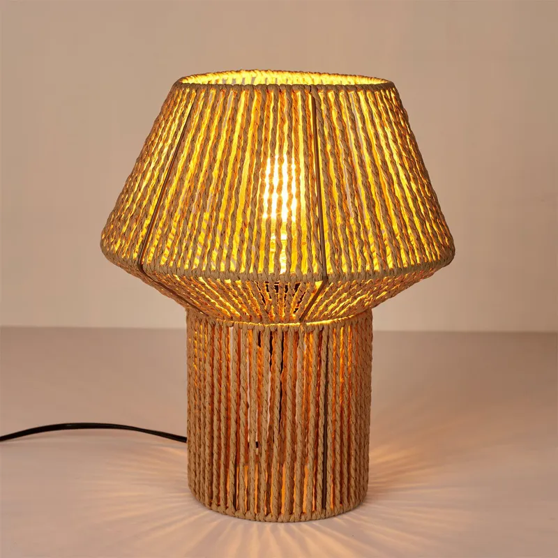 Lampa Stołowa MEBLIVA Shade Boho, Sznurek, Skandynawska - Naturalny
