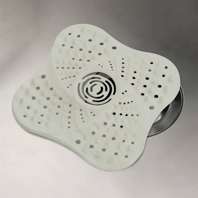 Silikonowe Sitko Do Umywalki MEBLIVA, Średnica 13,3 cm - Białe