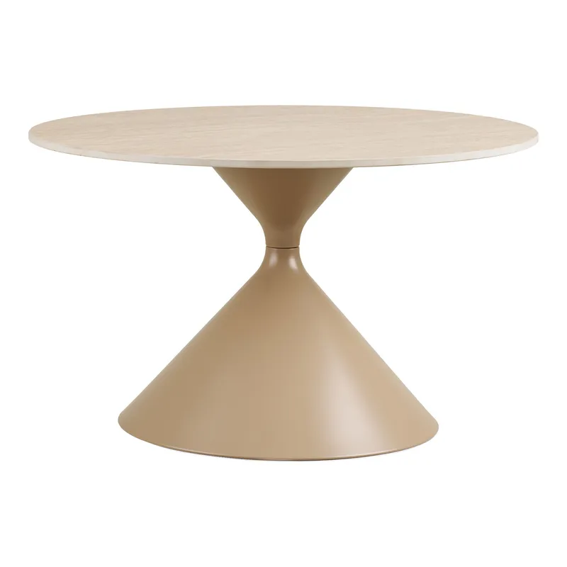 Stolik Kawowy MEBLIVA Annecy Ceramiczny Blat 70 cm - Trawertyn