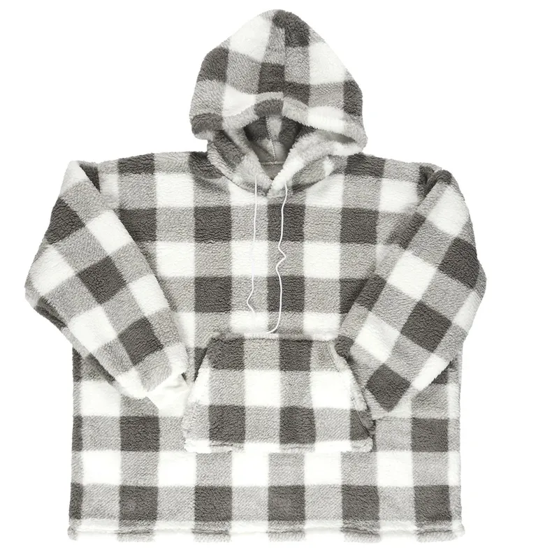 Bluza Ocieplana MEBLIVA Snuddie, Poliester 240g/m², Szara - Biała