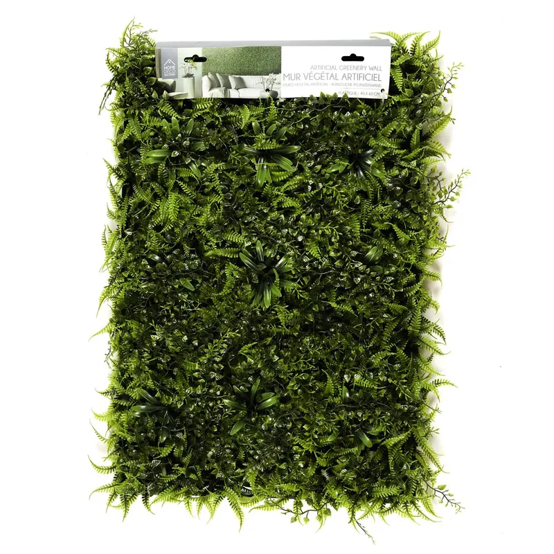Dekoracja Ścienna MEBLIVA Greenery, Poliester 60x40 cm - Zielona
