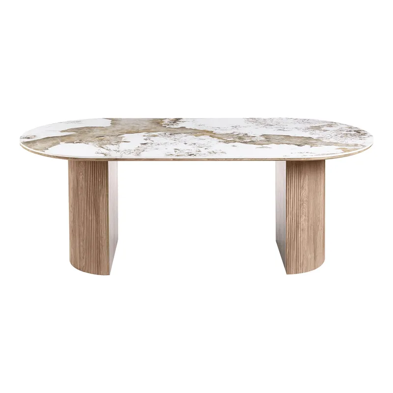 Stół MEBLIVA Athens Blat Ceramiczny, Nowoczesny Design - Biały