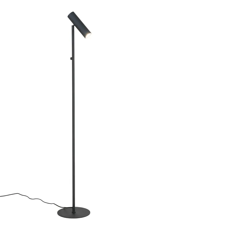 Lampa Podłogowa MEBLIVA Paris Nowoczesna, Metal - Czarna