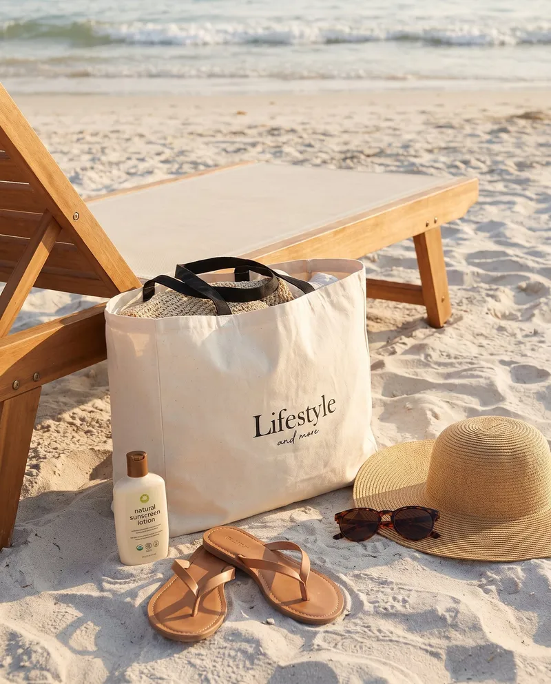 Torba Shopper MEBLIVA Lifestyle And More Bawełna - Biała