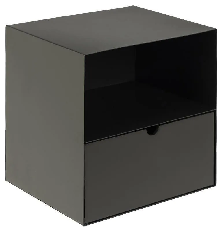 Szafka Nocna MEBLIVA Joliet, Holenderski Styl, Wymiary 30x30 cm - Czarna