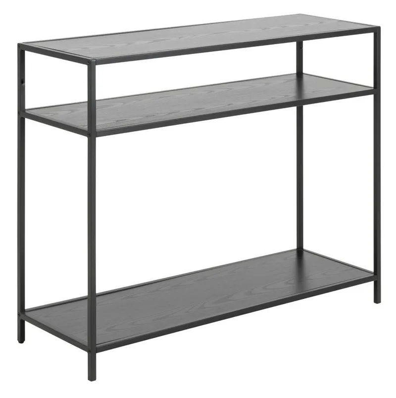 Konsola MEBLIVA Seaford, MDF Nowoczesna, 100x79x35 cm - Czarna