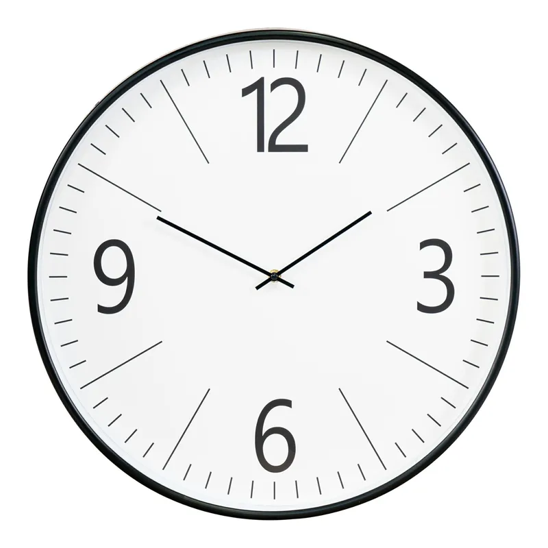 Zegar Ścienny MEBLIVA Biel, Szkło, Nowoczesny, 51 cm - Biały