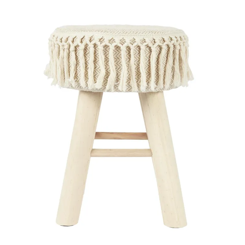 Taboret MEBLIVA Pampa Skandynawski 40 cm MDF - Beżowy