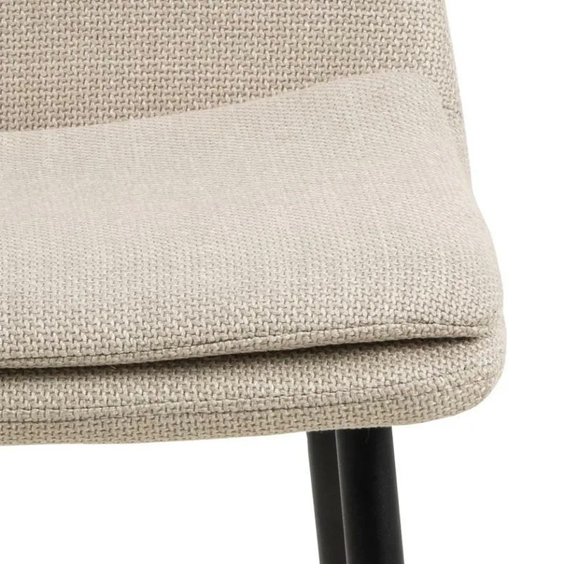 Krzesło MEBLIVA Becca Tapicerowane, Nowoczesny Design - Beżowe