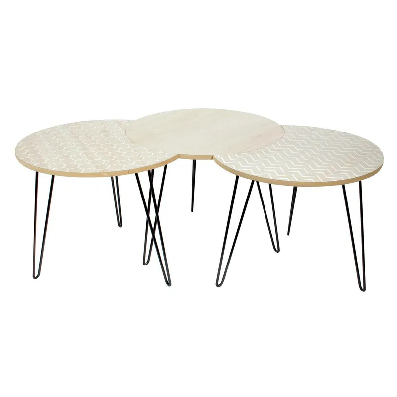 Stolik Kawowy MEBLIVA Skandynawski 45x45 cm - Naturalne Drewno