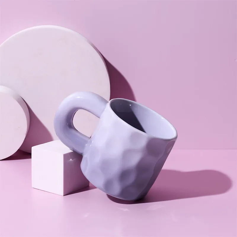 Kubek Ceramiczny MEBLIVA Chubby, Szkliwiona Ceramika - Fioletowy