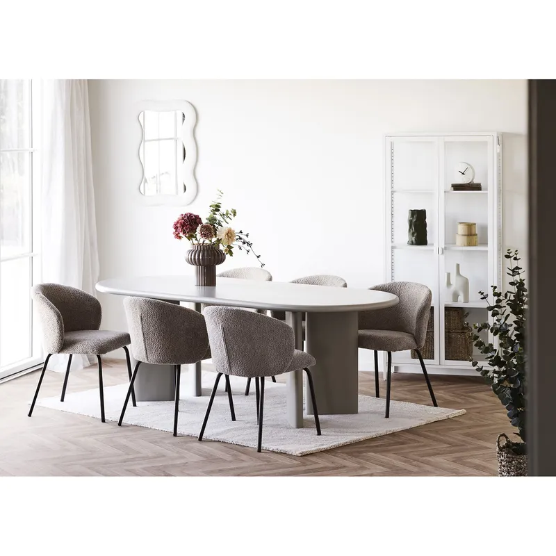 Lustro MEBLIVA Bosaro Owalne 80x54 cm - Biały