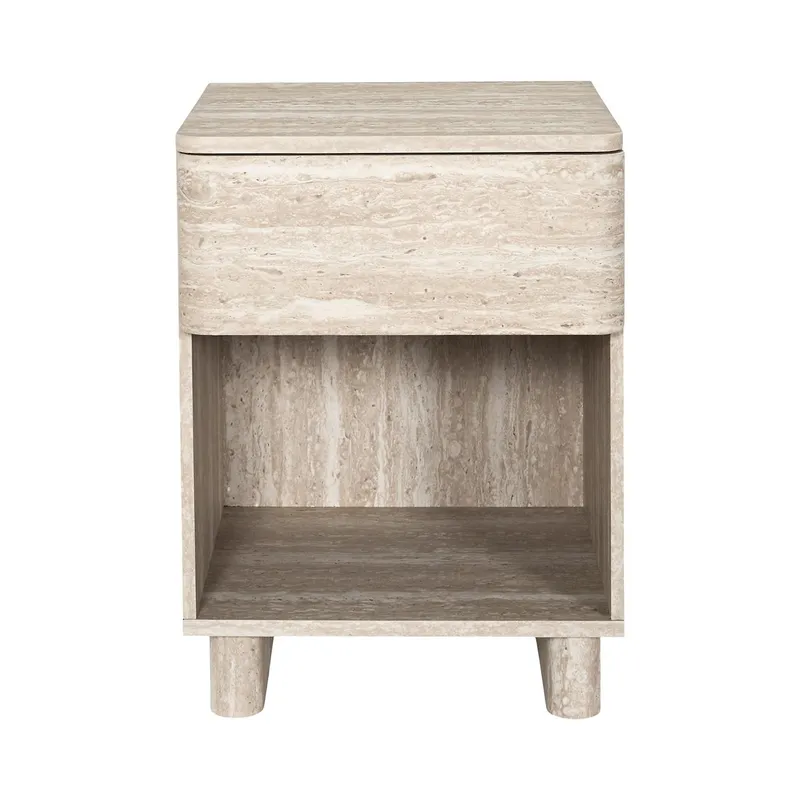 Szafka Nocna MEBLIVA Stone Japandi 40 cm - Szary