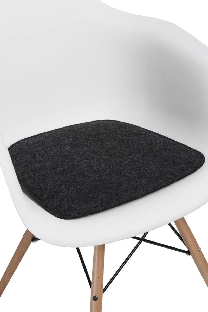 Poduszka Na Krzesło MEBLIVA Arm Chair, Filc - Szary Ciemny