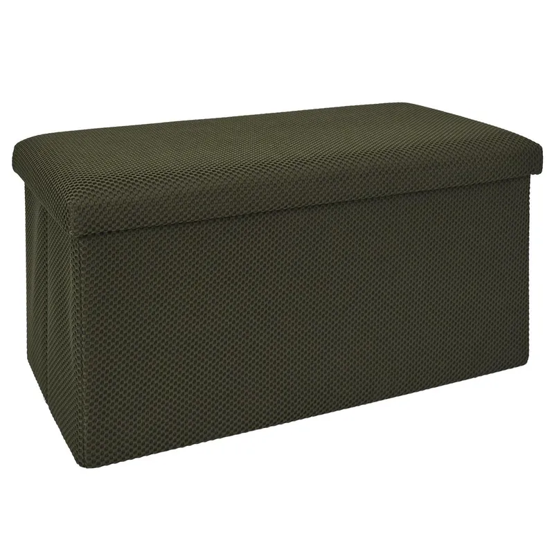 Pufa MEBLIVA Velse Atom Tkanina 76x38 cm - Khaki