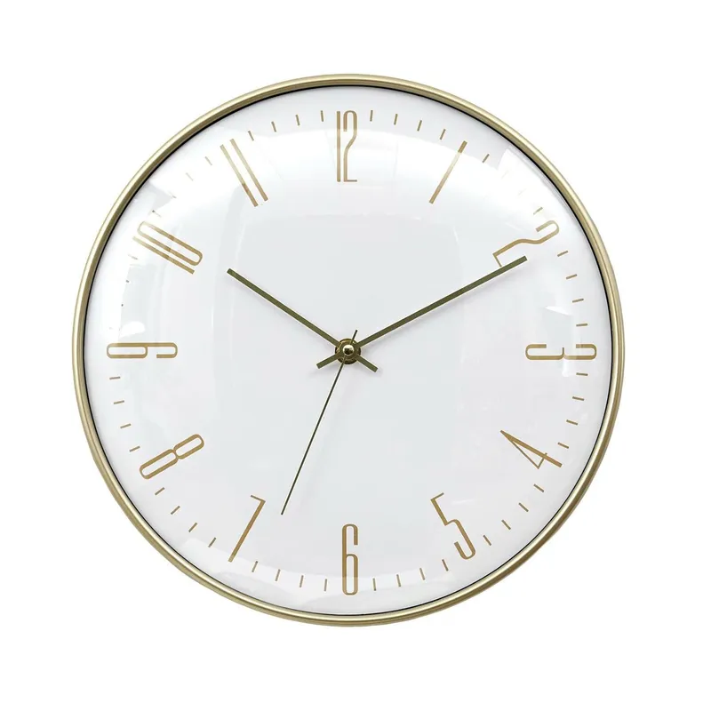 Zegar Ścienny MEBLIVA Luce Aluminium 30 cm - Biały/Złoty