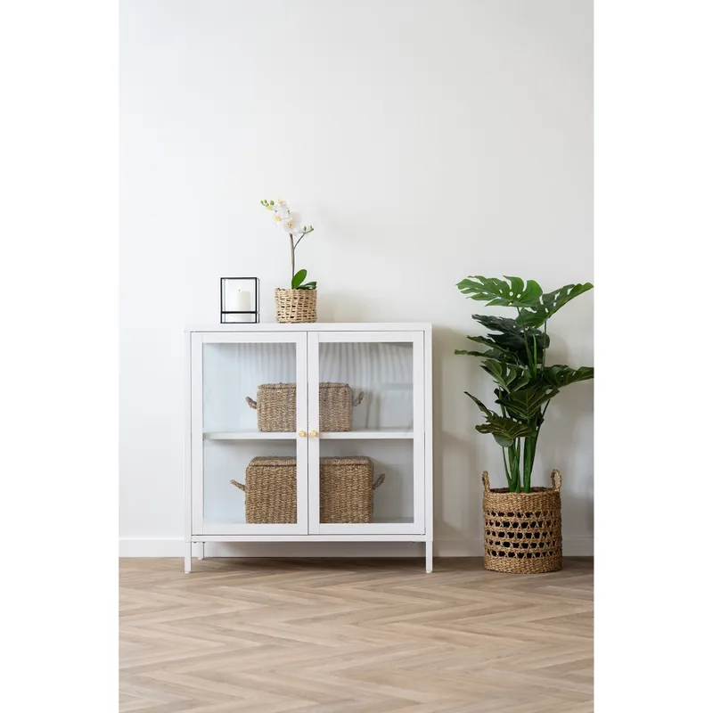 Zestaw 2 Koszy MEBLIVA Bogra Z Trawy Morskiej Boho - Naturalny