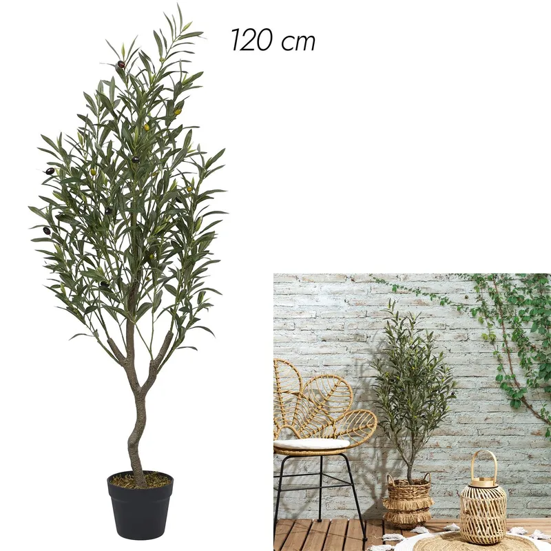 Drzewko Oliwne Sztuczne MEBLIVA 120 cm Klasyczne - Zielone