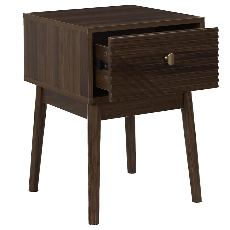 Szafka Nocna MEBLIVA Tiffany MDF, 40x40x55 cm - Orzech