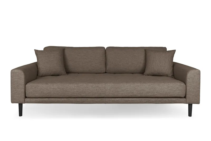 Sofa MEBLIVA Lido 3-OSOBOWA Skandynawska Poliester - Brązowa