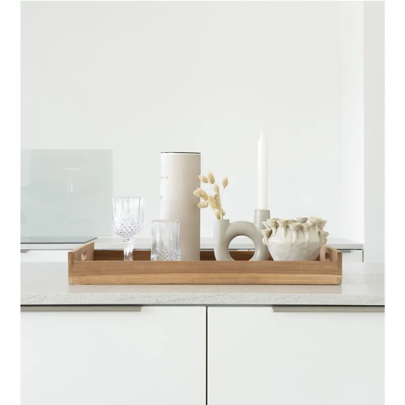 Taca MEBLIVA Faro 58x38cm Drewno Tekowe - Naturalny