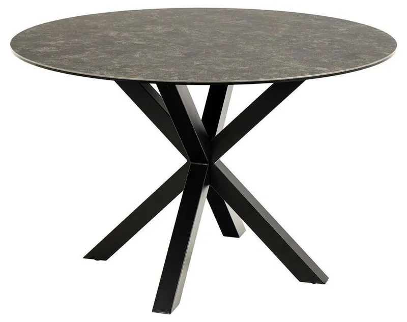 Stół Okrągły MEBLIVA Heaven Marmurowy 120 cm - Czarny