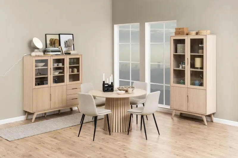 Krzesło MEBLIVA Becca Tapicerowane, Nowoczesny Design - Beżowe