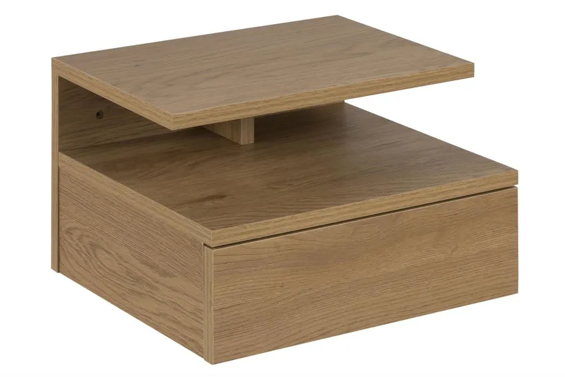 Szafka Nocna Wisząca MEBLIVA Ashlan Wood Drewniana - Naturalny