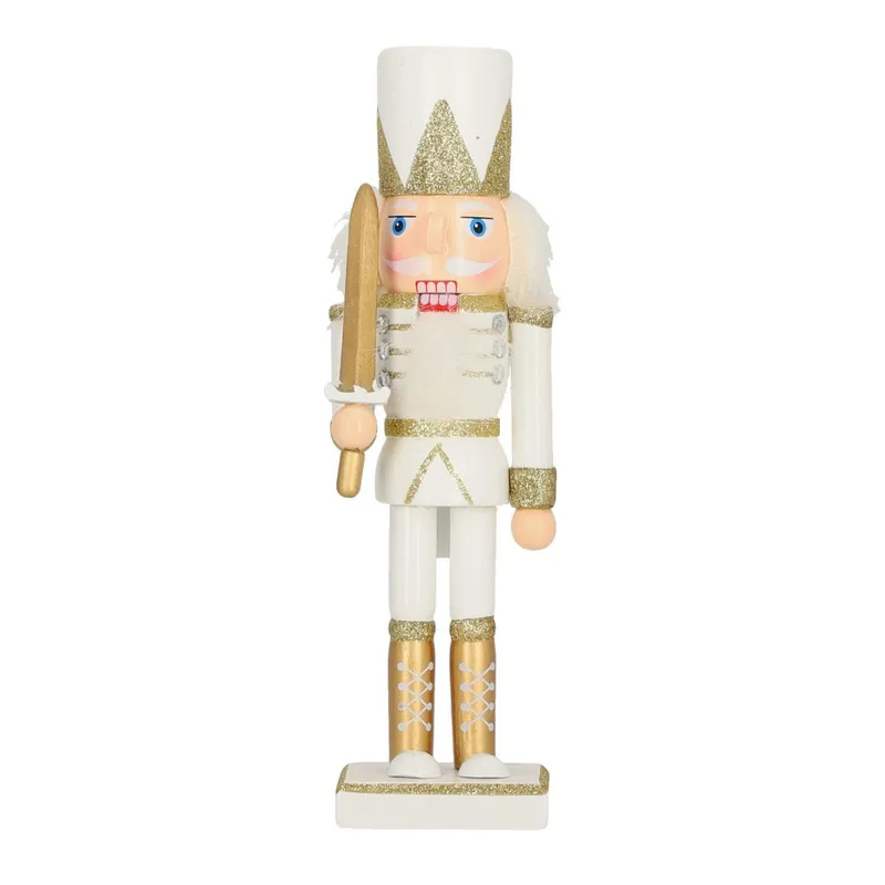Dziadek Do Orzechów MEBLIVA William 4 Tworzywo Sztuczne 25cm - Biały