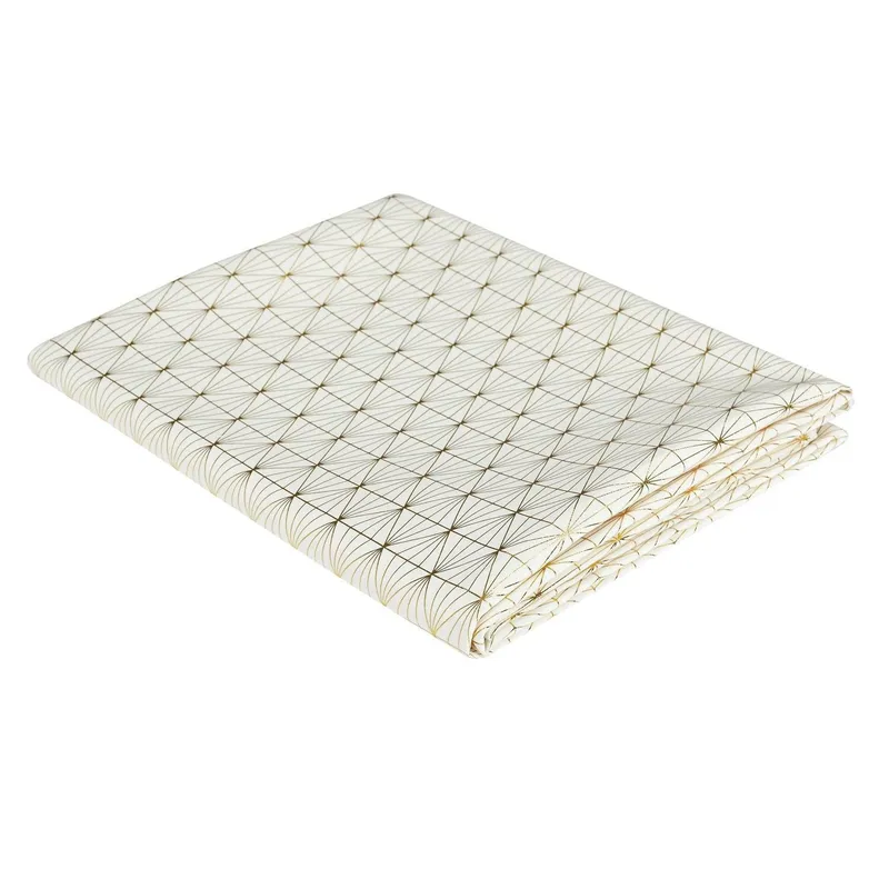 Obrus MEBLIVA Geometric Dore 140x250cm, Tworzywo, Glamour - Biały