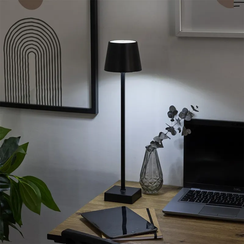 Lampka Stołowa MEBLIVA Blanca LED Na Dotyk, Minimalistyczna - Szary