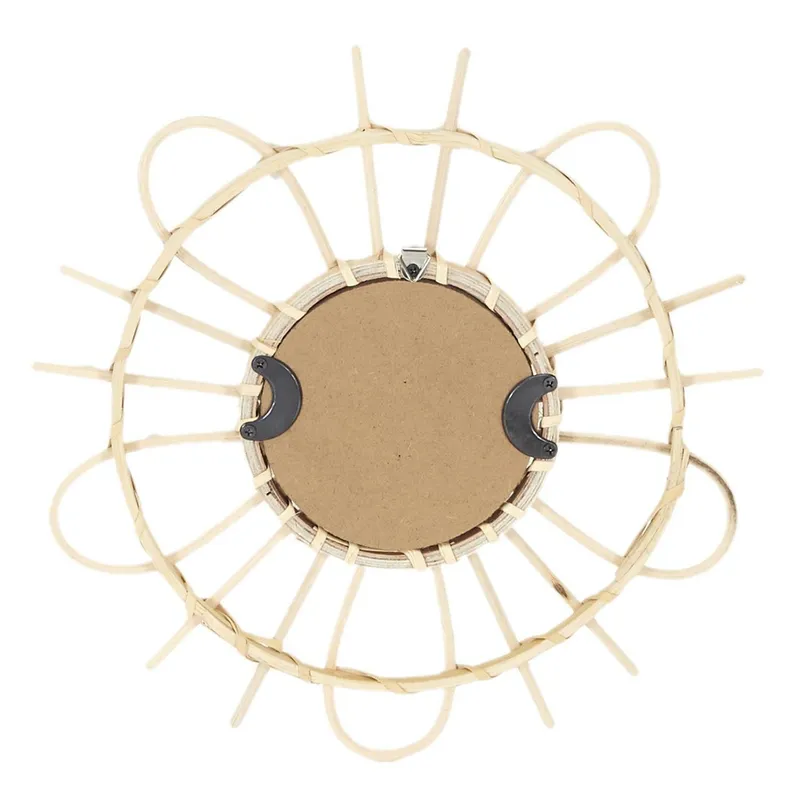 Zestaw 3 Luster Rattanowych MEBLIVA Lipsi, Okrągłe 28 cm - Naturalny