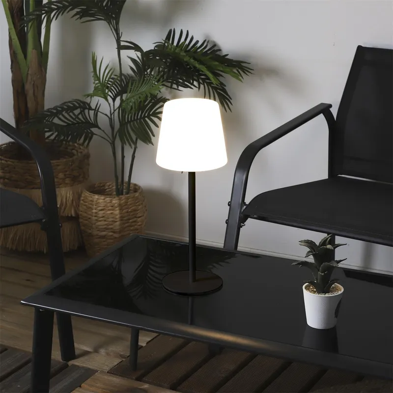 Lampa Stołowa MEBLIVA USB, Nowoczesna, Ściemnialna - Czarna
