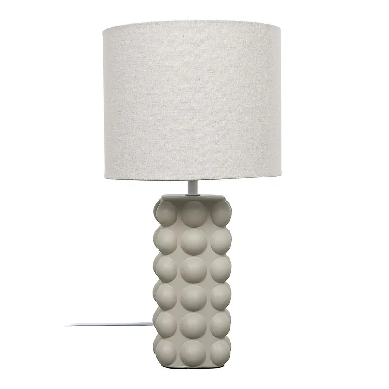 Lampka Stołowa MEBLIVA Ramil Ceramiczna, Wysokość 40 cm - Beżowa