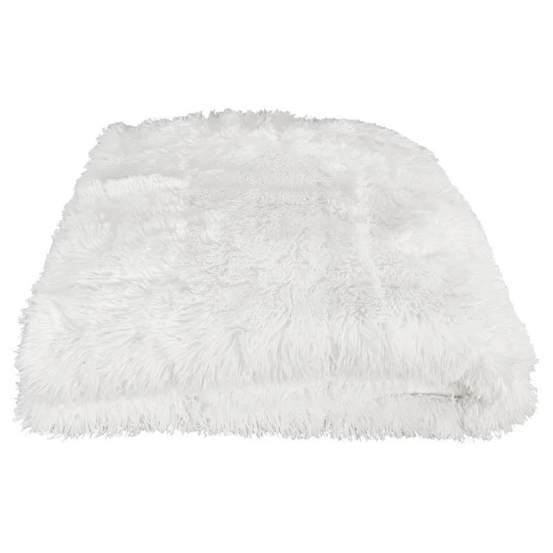 Koc Obciążeniowy MEBLIVA Furry 150x200cm Poliester - Biały