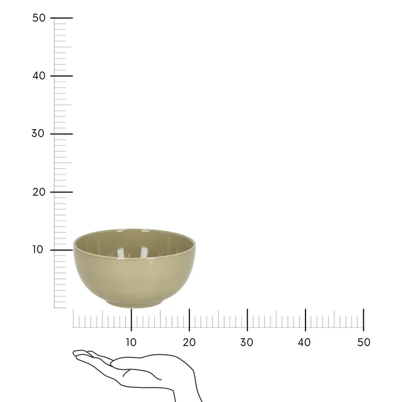 Miska Gomera 21cm MEBLIVA Ceramiczna Okrągła - Zielona