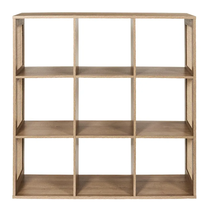 Regał MEBLIVA Kali 9 Półek, MDF Naturalny - 99x99,6 cm